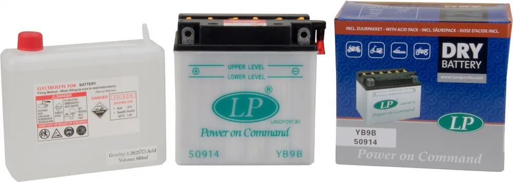 Korting LANDPORT - LB9B 50914 DRY - Batteries - COMBIPACK EU2019/1148